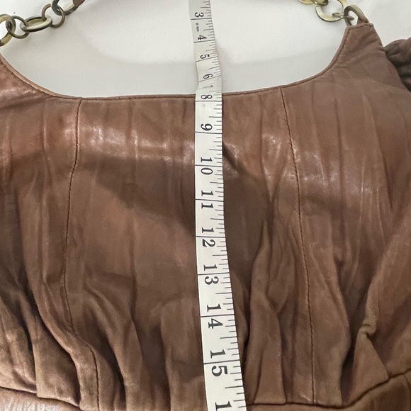 Adrienne Vittadini shoulder purse brown soft leather - Picture 6 of 11